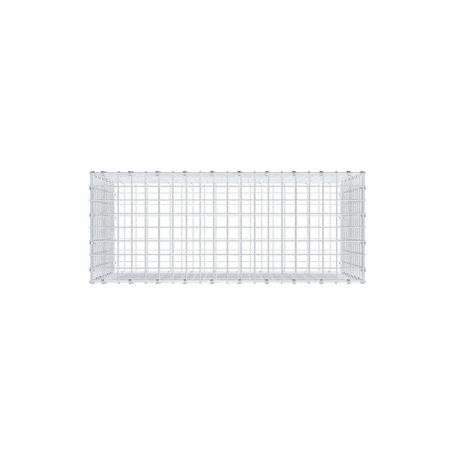 Gabbione 100 cm x 60 cm x 40 cm (L x H x P), maglia 5 x 5 cm, anello a spirale