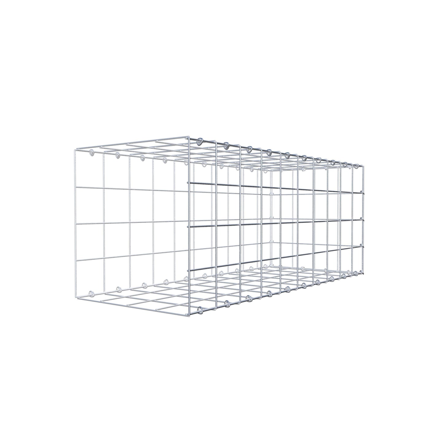 Opzetpaal type 2 100 cm x 40 cm x 40 cm (L x H x D), maaswijdte 10 cm x 10 cm, C-ring