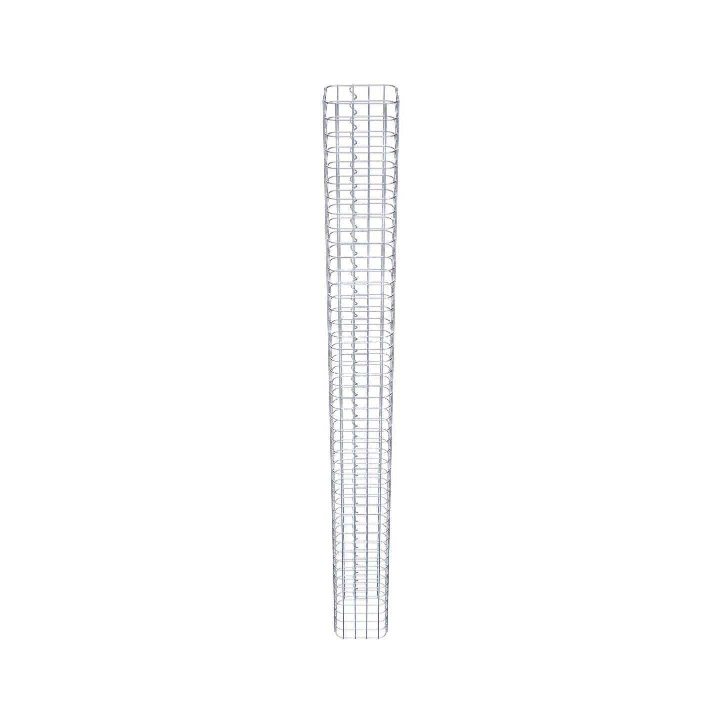Schanskorfzuil, vierkant 22 cm x 22 cm, 230 cm hoog, MW 5 cm x 5 cm