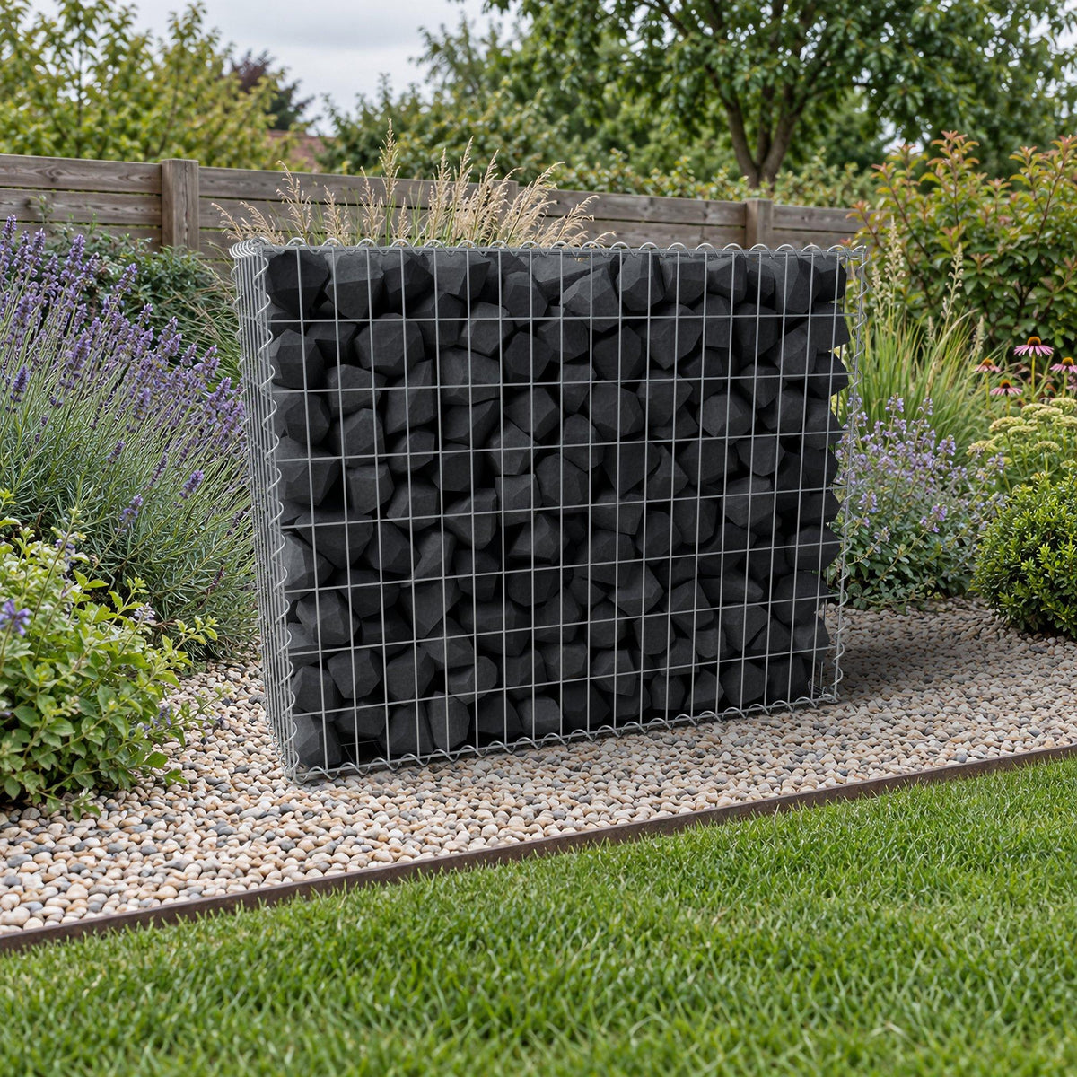 Gabion 100 cm x 80 cm x 30 cm (L x H x D), maskstorlek 5 cm x 10 cm, spiral