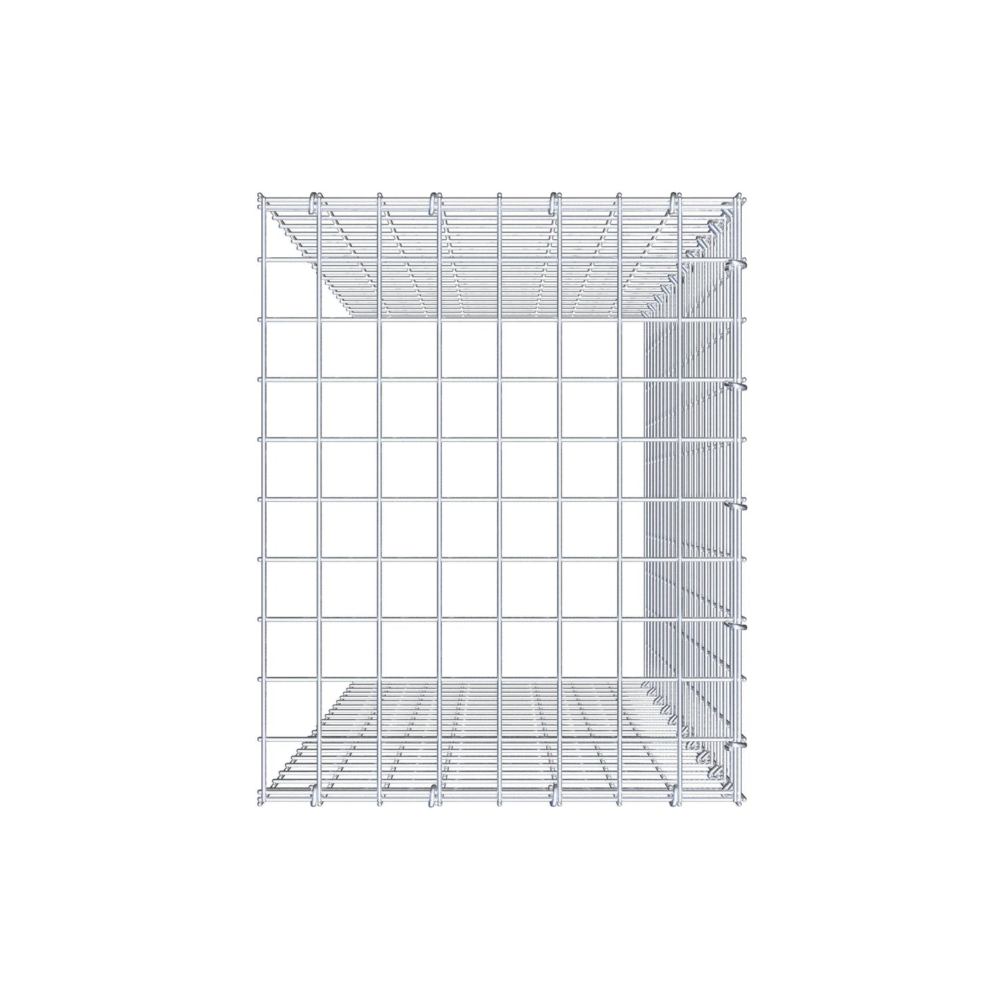 Add-on schanskorf type 4 100 cm x 40 cm x 50 cm (L x H x D), maaswijdte 5 cm x 5 cm, C-ring