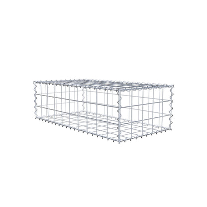 Schanskorf 100 cm x 30 cm x 50 cm (L x H x D), maaswijdte 10 cm x 10 cm, spiraalvormig