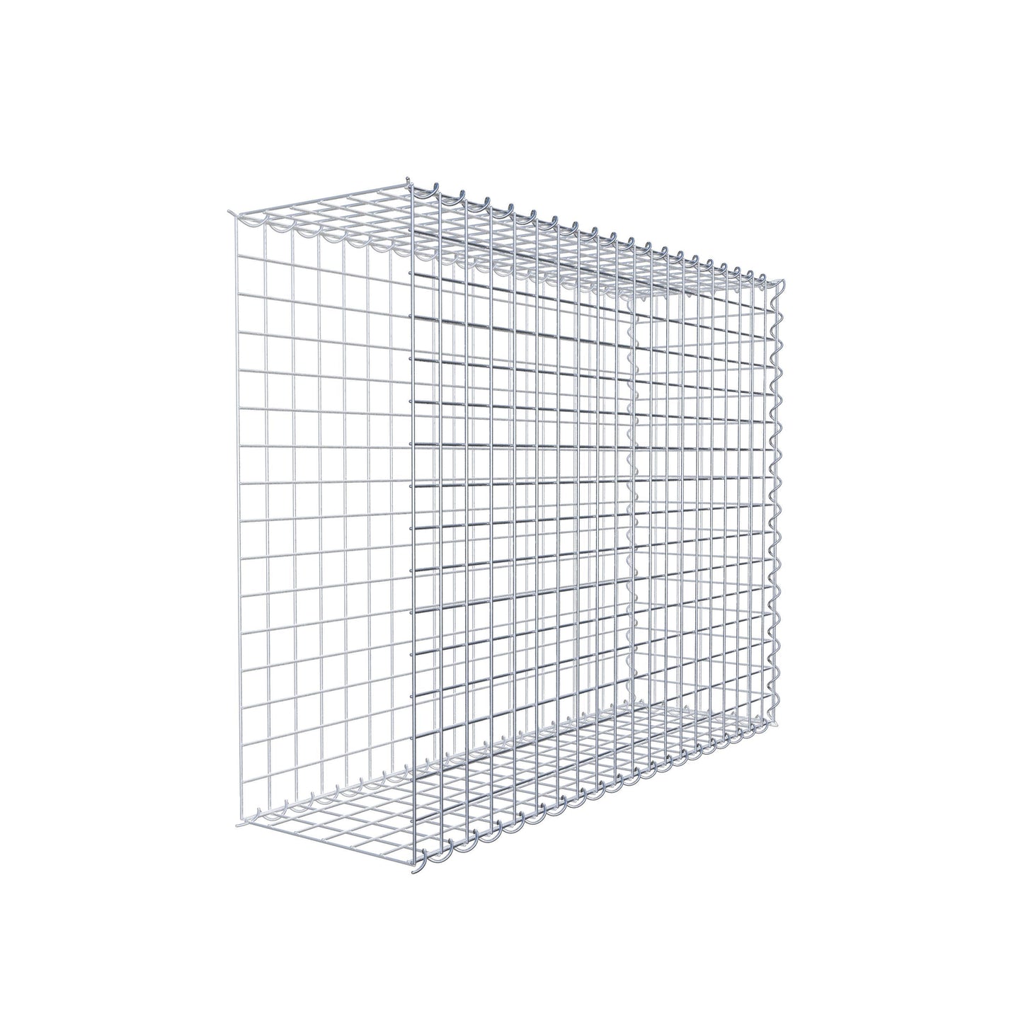 Opvokset gabion type 2 100 cm x 80 cm x 30 cm (L x H x D), maskestørrelse 5 cm x 5 cm, spiral