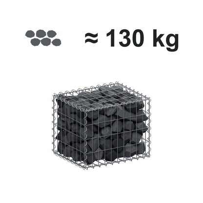 Gabion 50 cm x 40 cm x 40 cm (L x H x P), mailles 5 cm x 10 cm, spirale