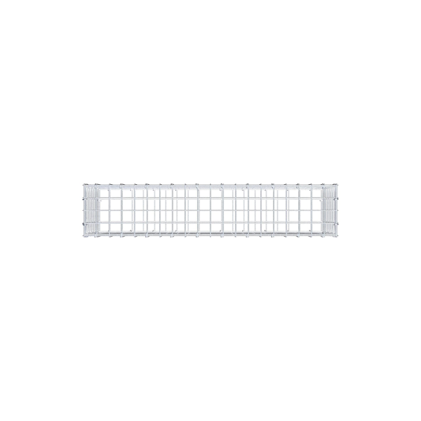 Gavión 100 cm x 40 cm x 20 cm (L x A x P), malla 5 cm x 5 cm, anillo en C