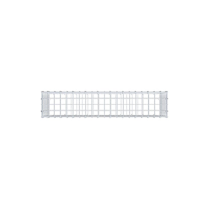 Gavión 100 cm x 40 cm x 20 cm (L x A x P), malla 5 cm x 5 cm, anillo en C