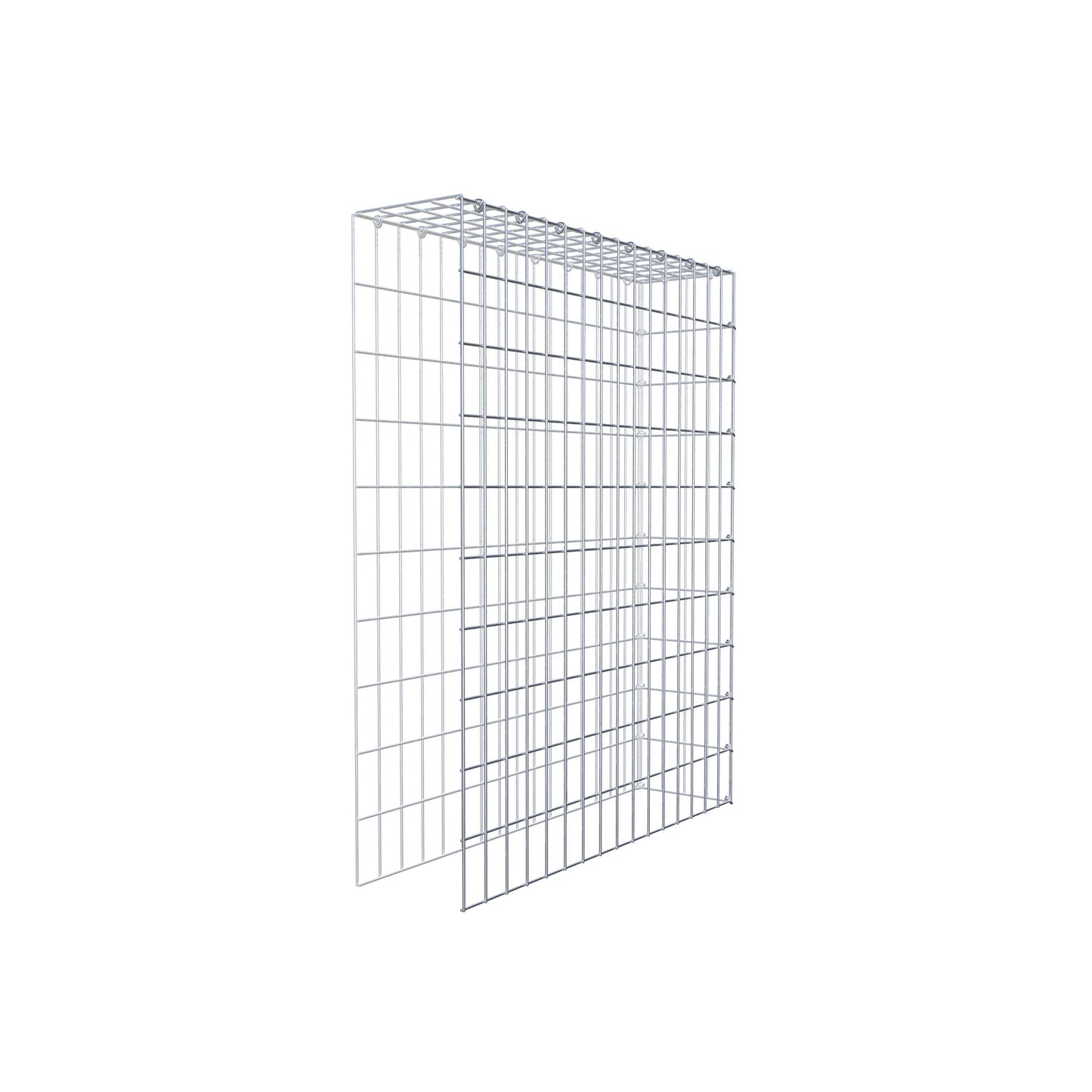 Fourche rapportée type 4 100 cm x 80 cm x 20 cm (L x H x P), mailles 5 cm x 10 cm, anneau en C
