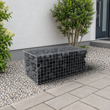 Gabion 100 cm x 40 cm x 50 cm (L x H x D), maskestørrelse 5 cm x 5 cm, spiral