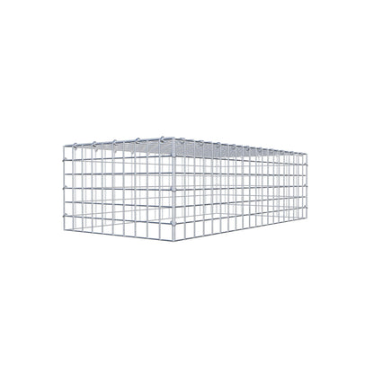Mounted gabion type 3 100 cm x 30 cm x 50 cm (L x H x D), mesh size 5 cm x 5 cm, C-ring
