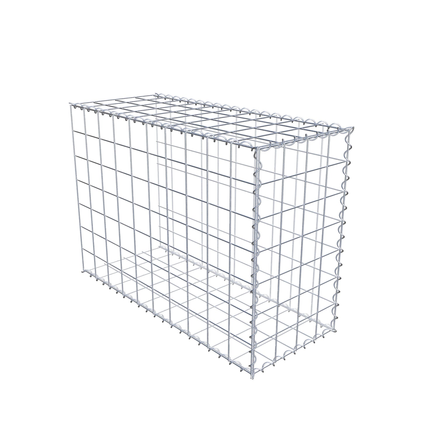 Opvokset gabion type 2 100 cm x 70 cm x 40 cm (L x H x D), maskestørrelse 10 cm x 10 cm, spiral