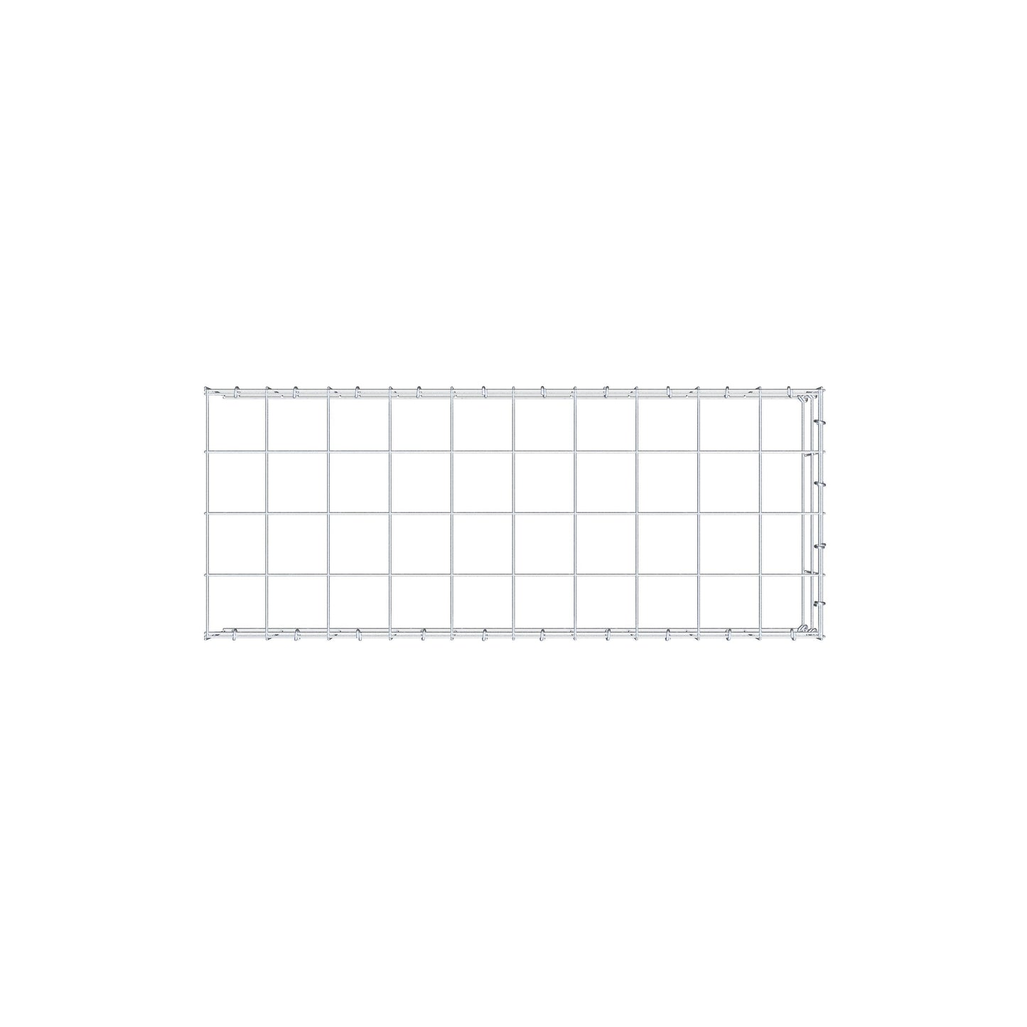 Gabião Tipo 4 100 cm x 20 cm x 40 cm (C x A x P), malhagem 10 cm x 10 cm, anel C