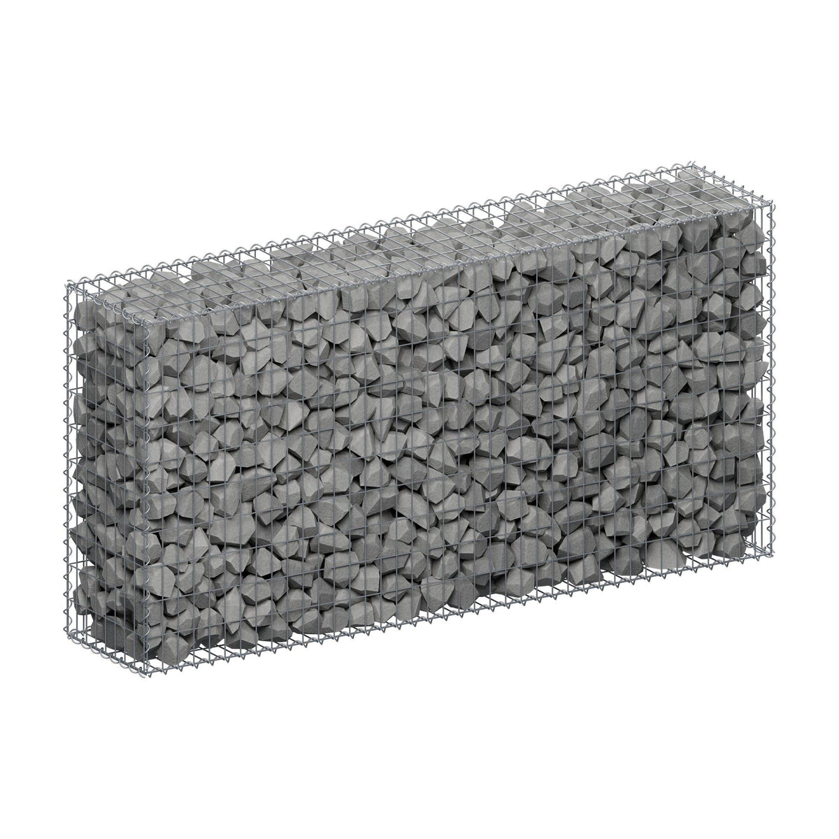 Gavión 200 cm x 100 cm x 40 cm (L x A x P), luz de malla 5 cm x 10 cm, en espiral