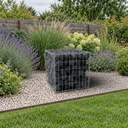 Gabion 50 cm x 50 cm x 50 cm (L x H x D), mesh size 5 cm x 10 cm, spiral