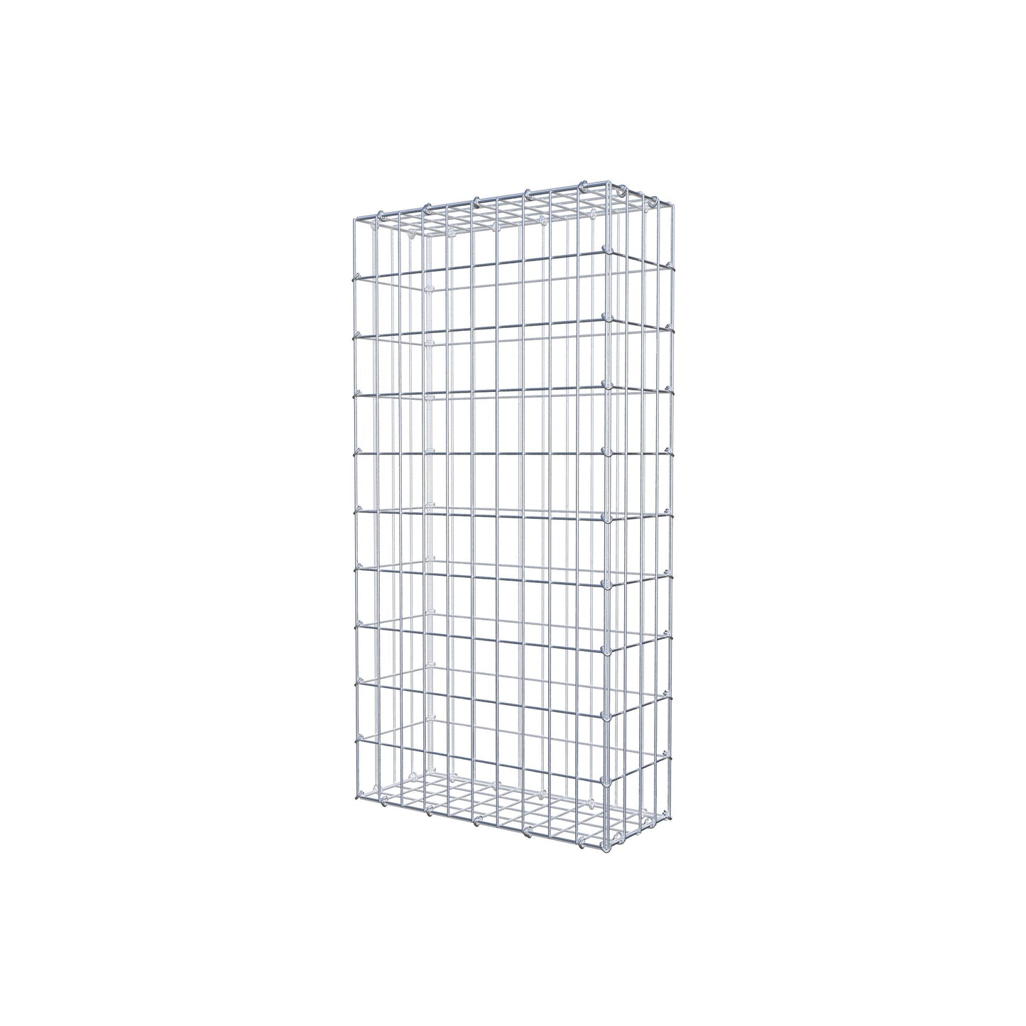 Gavión 100 cm x 20 cm x 50 cm (L x A x P), luz de malla 5 cm x 10 cm, anillo en C