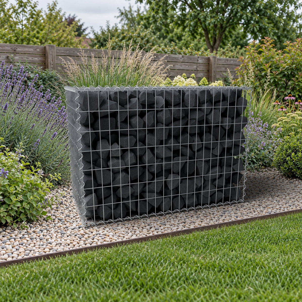 Gabion 100 cm x 70 cm x 50 cm (L x H x P), mailles 5 cm x 10 cm, spirale