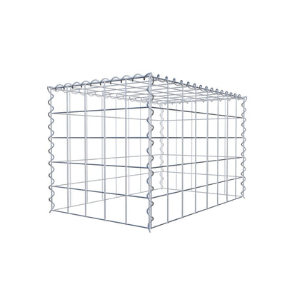 Aangegroeide schanskorf type 3 80 cm x 50 cm x 50 cm (L x H x D), maaswijdte 10 cm x 10 cm, spiraal