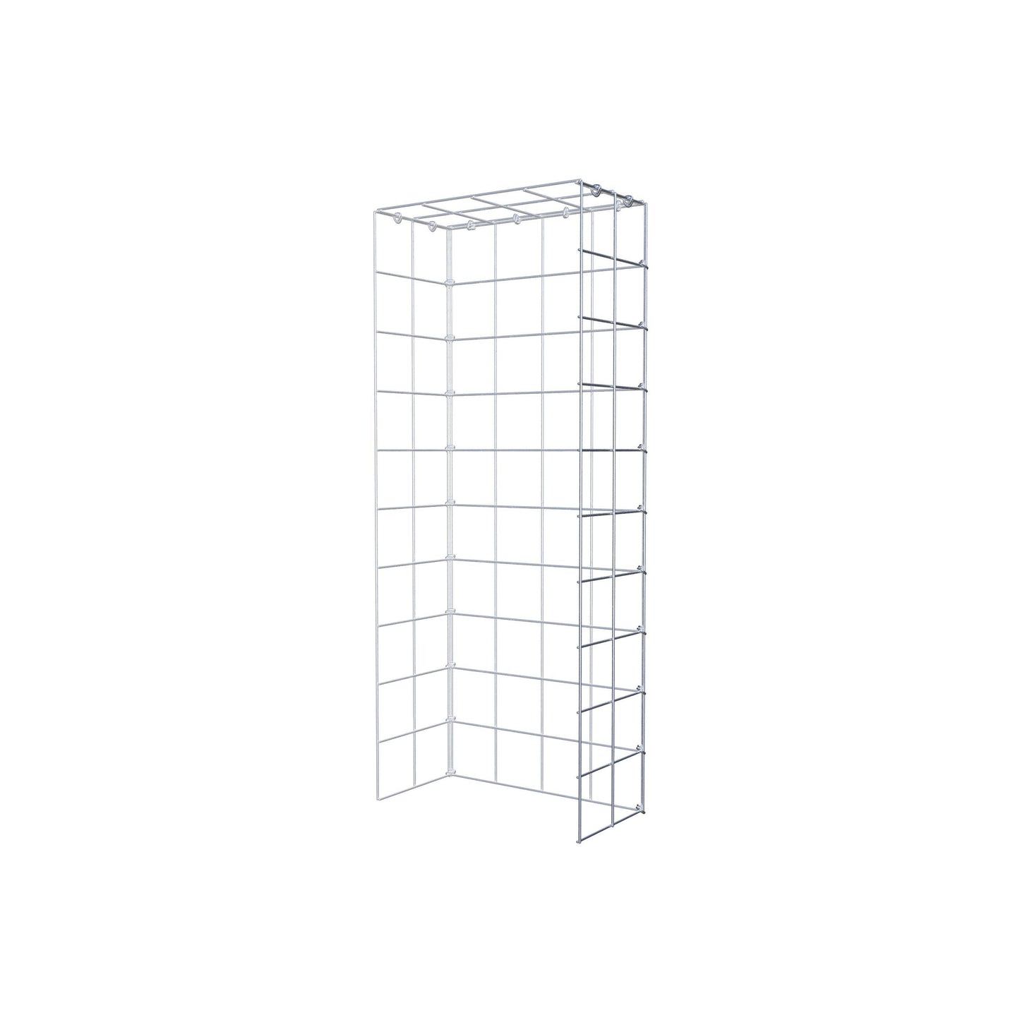 Gabião Tipo 4 100 cm x 20 cm x 40 cm (C x A x P), malhagem 10 cm x 10 cm, anel C