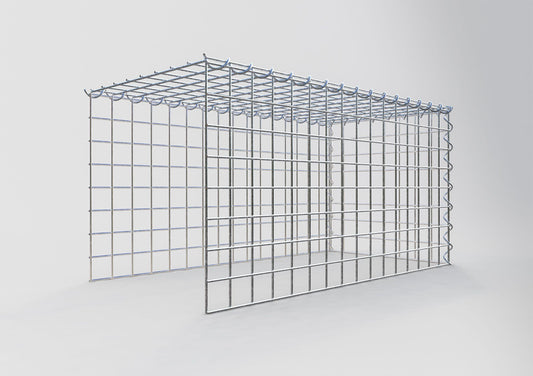 Add-on schanskorf type 4 80 cm x 40 cm x 40 cm (L x H x D), maaswijdte 5 cm x 5 cm, spiraalvormig