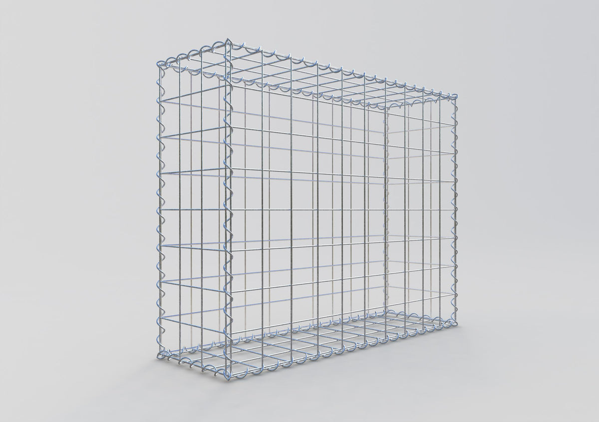 Gabião 100 cm x 80 cm x 30 cm (C x A x P), malhagem 10 cm x 10 cm, espiral