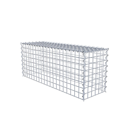 Gabbione aggiuntivo tipo 3 100 cm x 40 cm x 30 cm (L x A x P), dimensione maglia 5 cm x 5 cm, a spirale