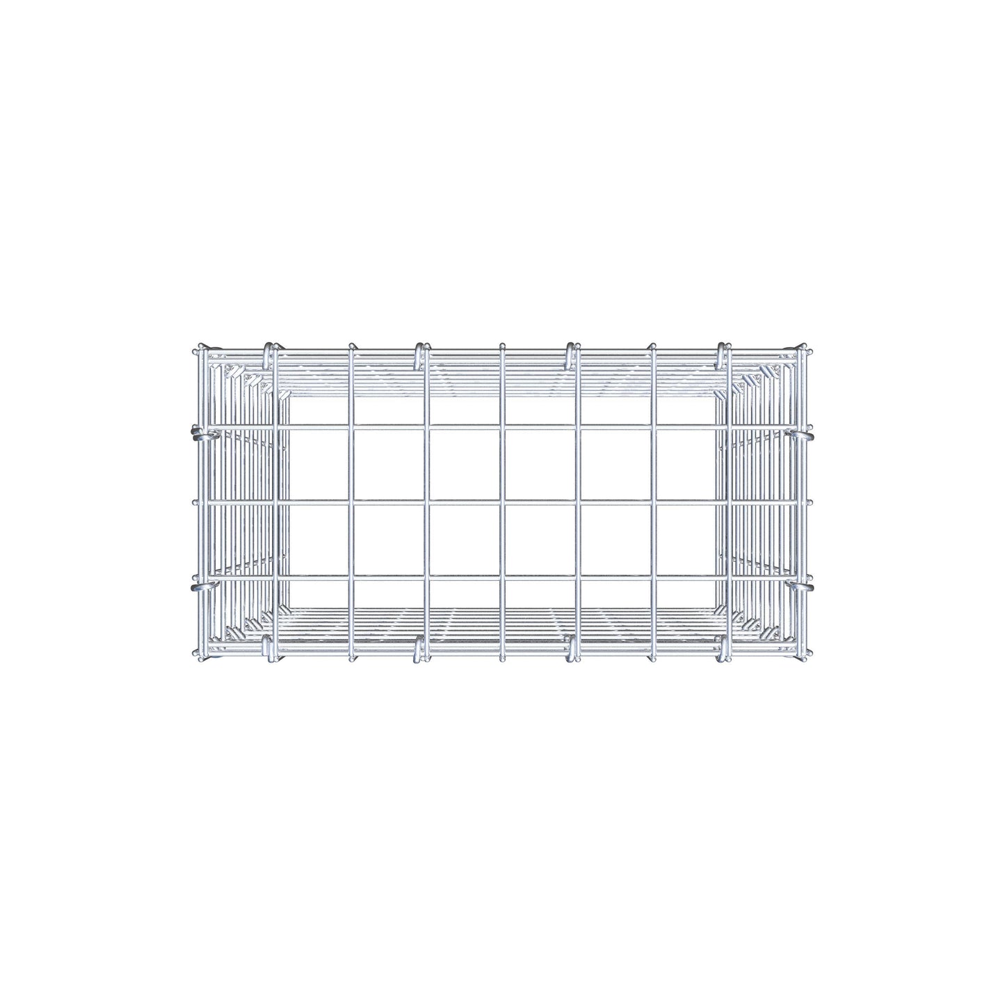 Monteret gabion type 3 50 cm x 40 cm x 20 cm (L x H x D), maskestørrelse 5 cm x 5 cm, C-ring