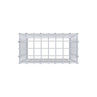 Monteret gabion type 3 50 cm x 40 cm x 20 cm (L x H x D), maskestørrelse 5 cm x 5 cm, C-ring