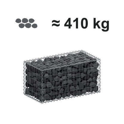 Gabião 100 cm x 50 cm x 50 cm (C x A x P), malhagem 5 cm x 10 cm, espiral