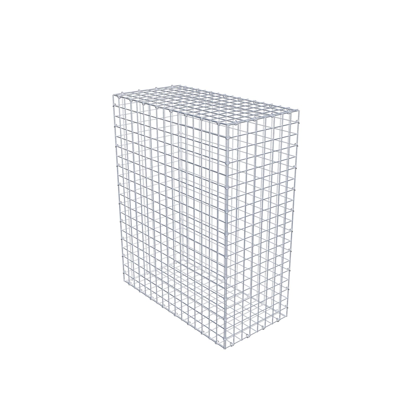 Gabião 100 cm x 80 cm x 40 cm (C x A x P), malhagem 5 cm x 5 cm, anel C