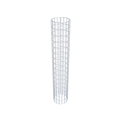 Schanskorfzuil rond 27 cm diameter, 160 cm hoogte, maaswijdte 5 cm x 10 cm
