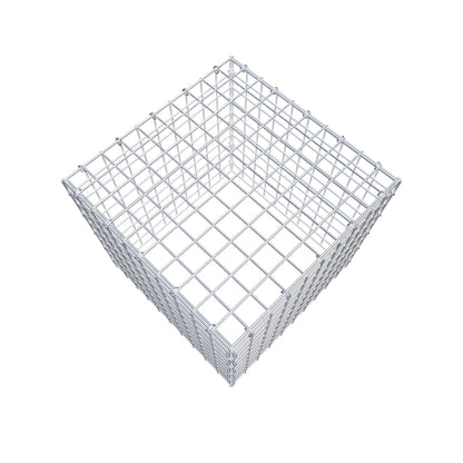 Opbouw schanskorf type 3 50 cm x 50 cm x 50 cm (L x H x D), maaswijdte 5 cm x 5 cm, C-ring