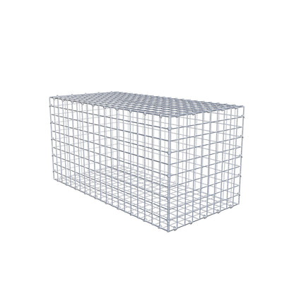 Gavión 100 cm x 50 cm x 50 cm (L x A x P), luz de malla 5 cm x 5 cm, anillo en C