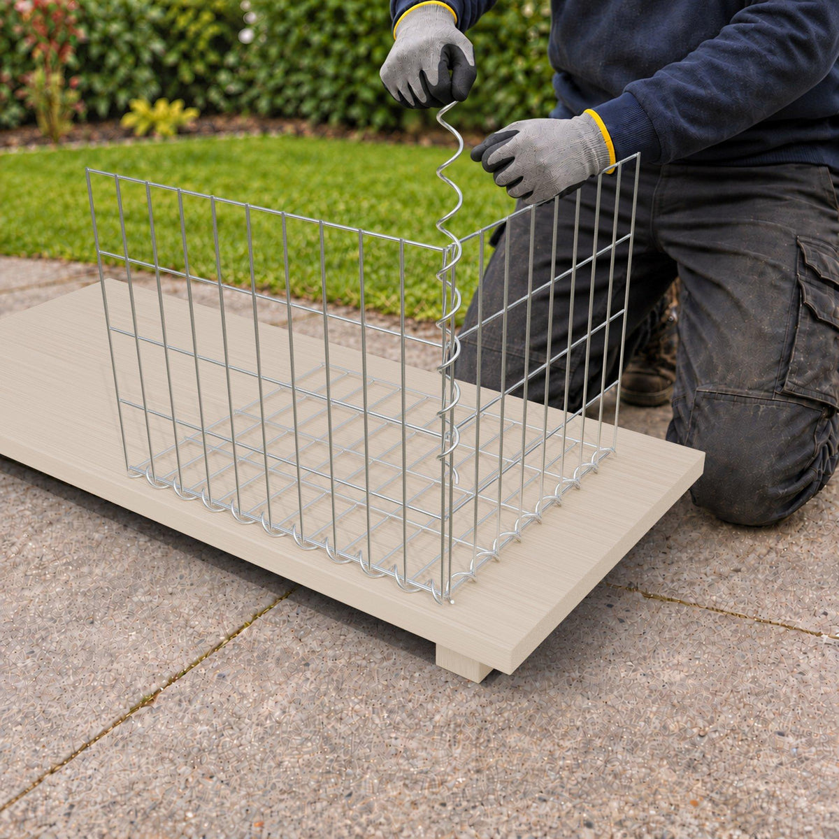 Gabion 50 cm x 40 cm x 40 cm (L x H x P), mailles 5 cm x 10 cm, spirale