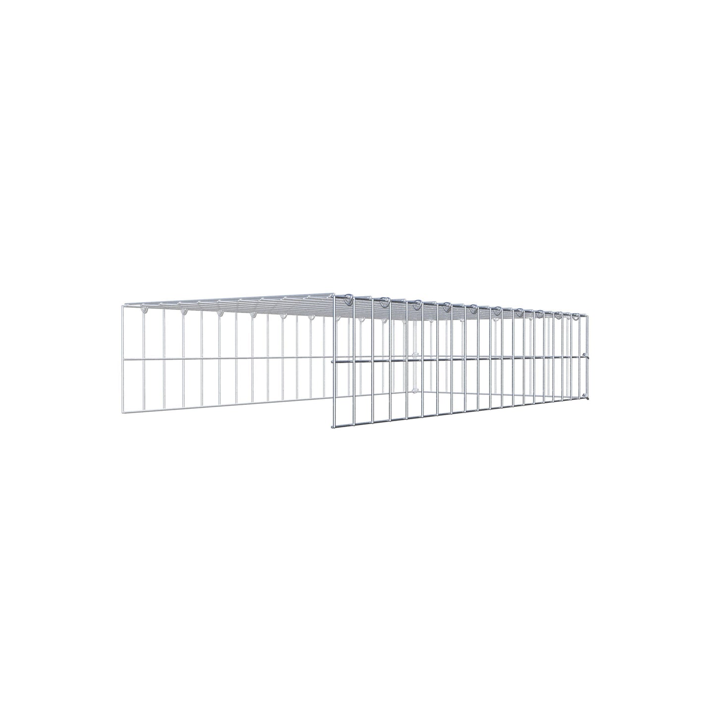 Gabião Tipo 4 100 cm x 20 cm x 50 cm (C x A x P), malhagem 5 cm x 10 cm, anel C