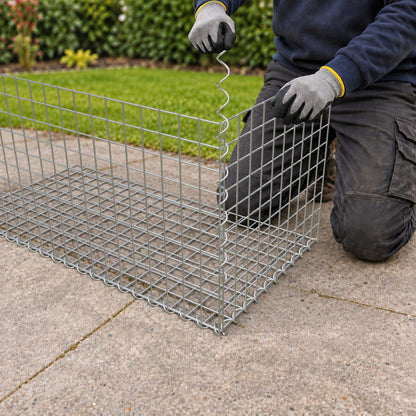 Gabion 100 cm x 50 cm x 50 cm (L x H x D), maskestørrelse 5 cm x 5 cm, spiral