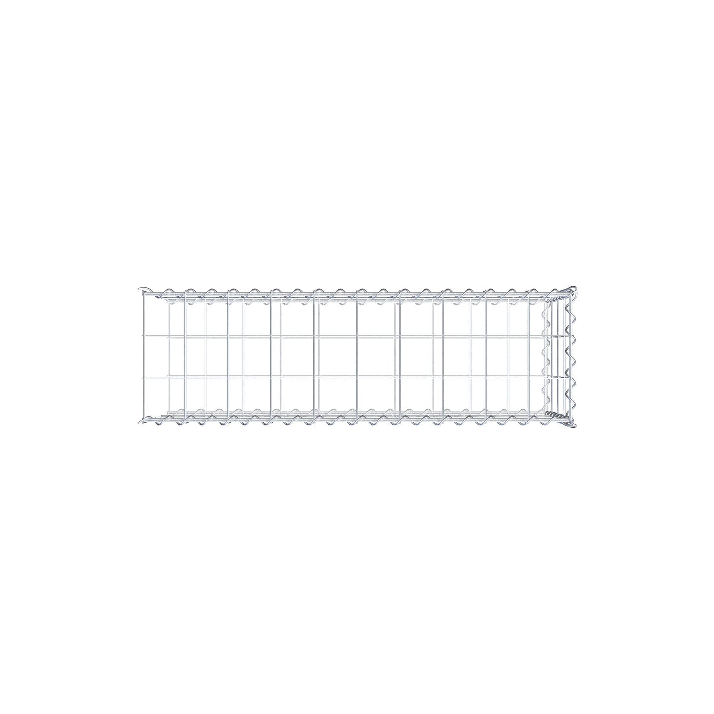 Aangegroeide schanskorf type 2 100 cm x 40 cm x 30 cm (L x H x D), maaswijdte 10 cm x 10 cm, spiraal