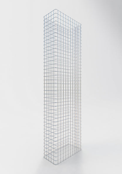 Gabion fence length 57 cm, height 180 cm, depth 27 cm, mesh size 5 x 5 cm