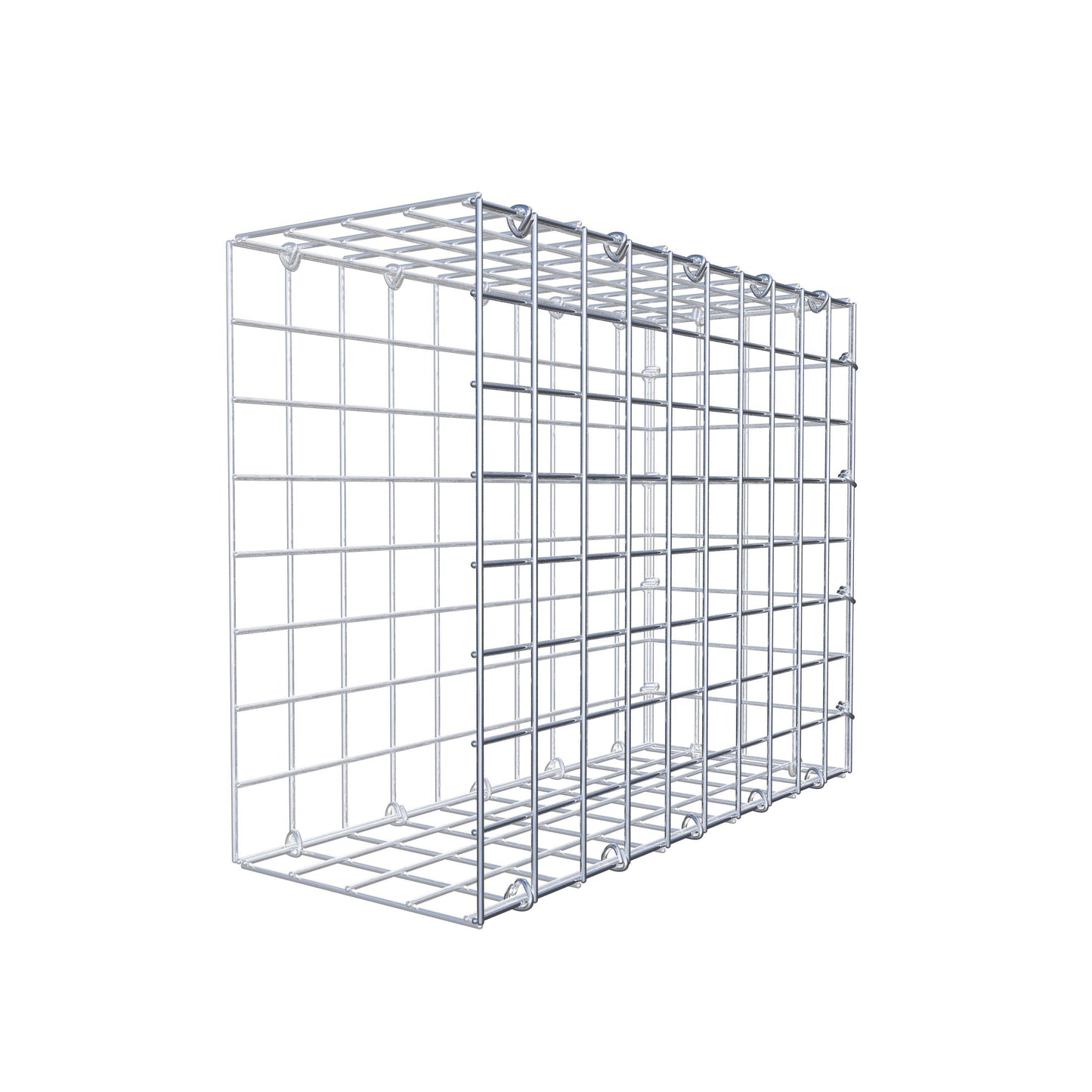 Mounted gabion type 2 50 cm x 40 cm x 20 cm (L x H x D), mesh size 5 cm x 5 cm, C-ring