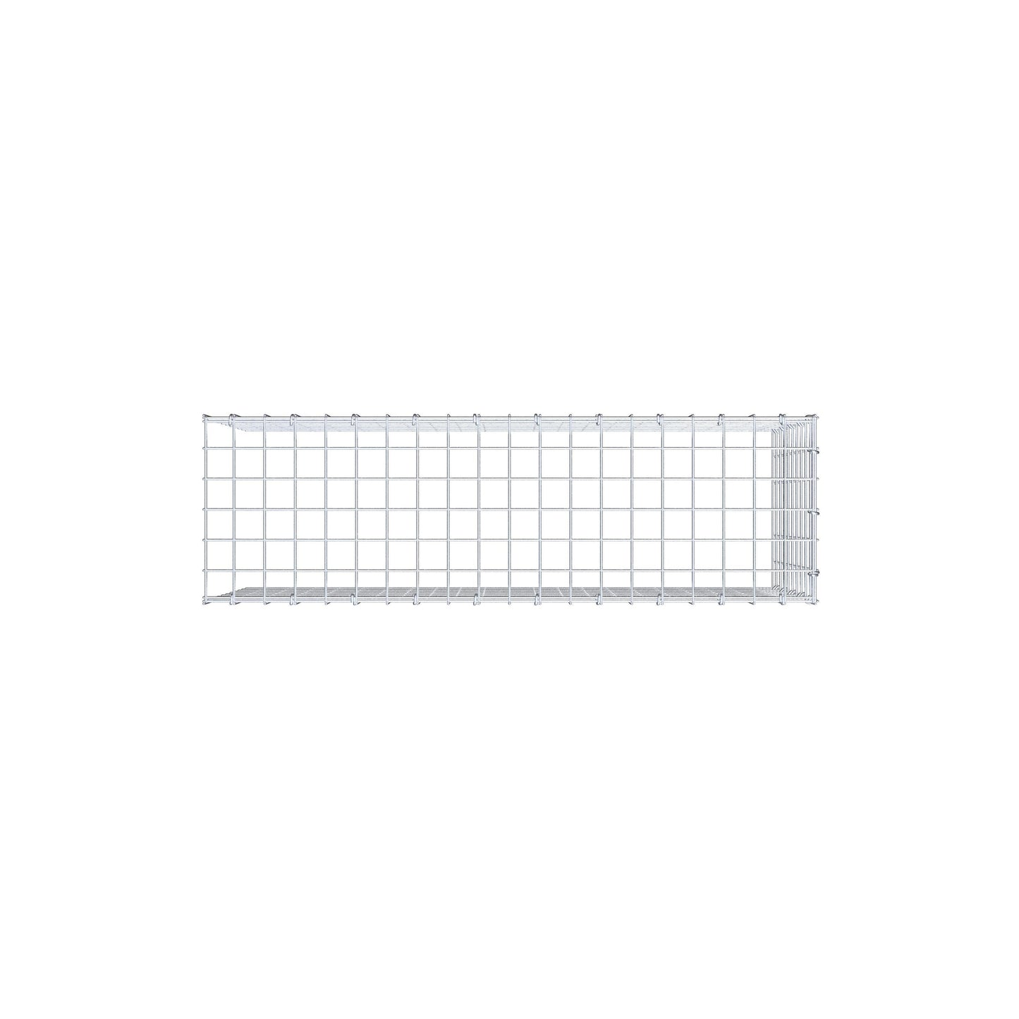 Type 4 oplegkorf 100 cm x 50 cm x 30 cm (L x H x D), maaswijdte 5 cm x 5 cm, C-ring