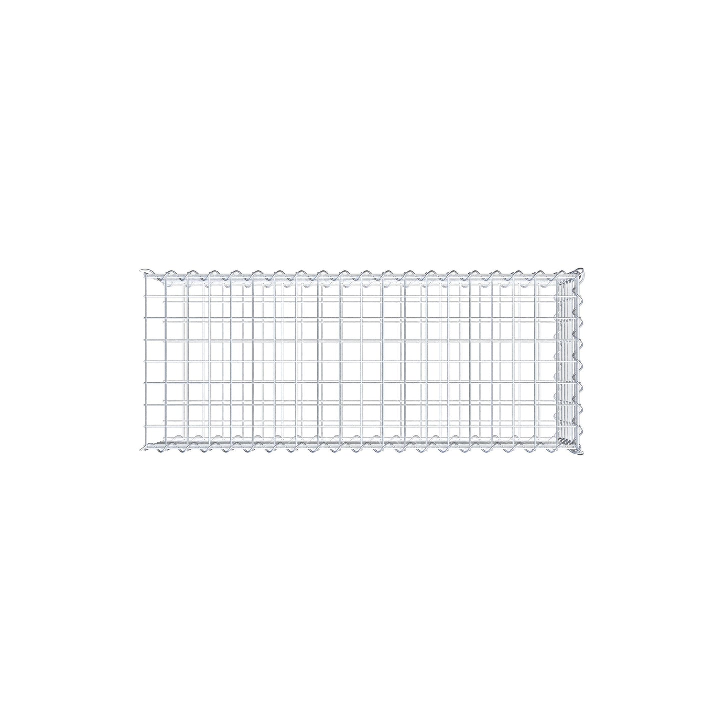 Anbaugabione Typ 2 100 cm x 30 cm x 40 cm (L x H x T), Maschenweite 5 cm x 5 cm, Spirale