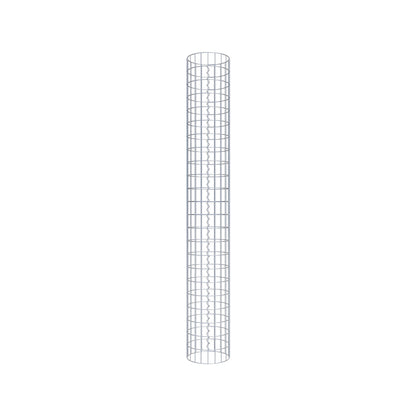 Coluna de gabião redonda 32 cm de diâmetro, 230 cm de altura, malhagem 5 cm x 10 cm