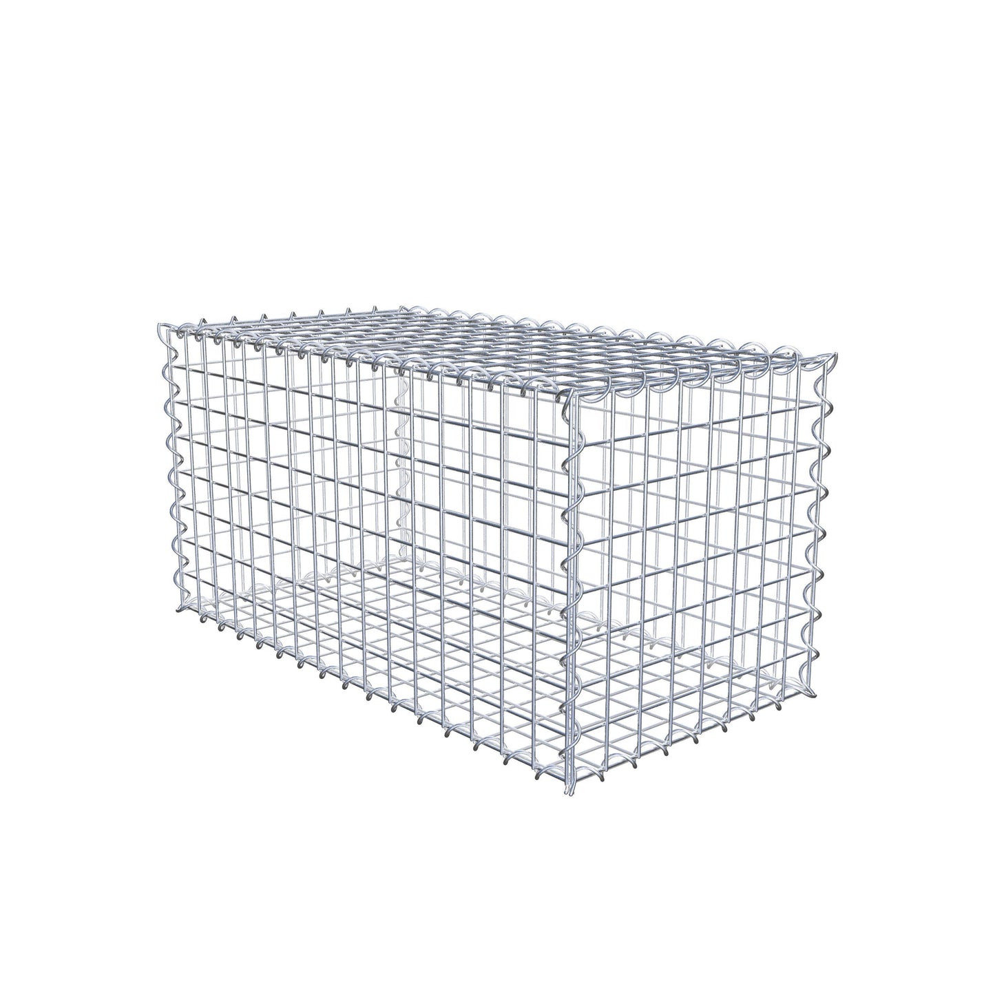 Schanskorf 80 cm x 40 cm x 40 cm (L x H x D), maaswijdte 5 cm x 5 cm, spiraalvormig