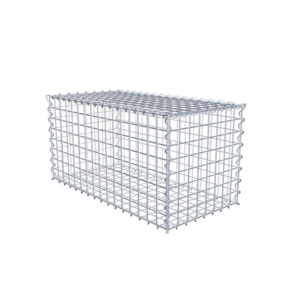 Schanskorf 80 cm x 40 cm x 40 cm (L x H x D), maaswijdte 5 cm x 5 cm, spiraalvormig