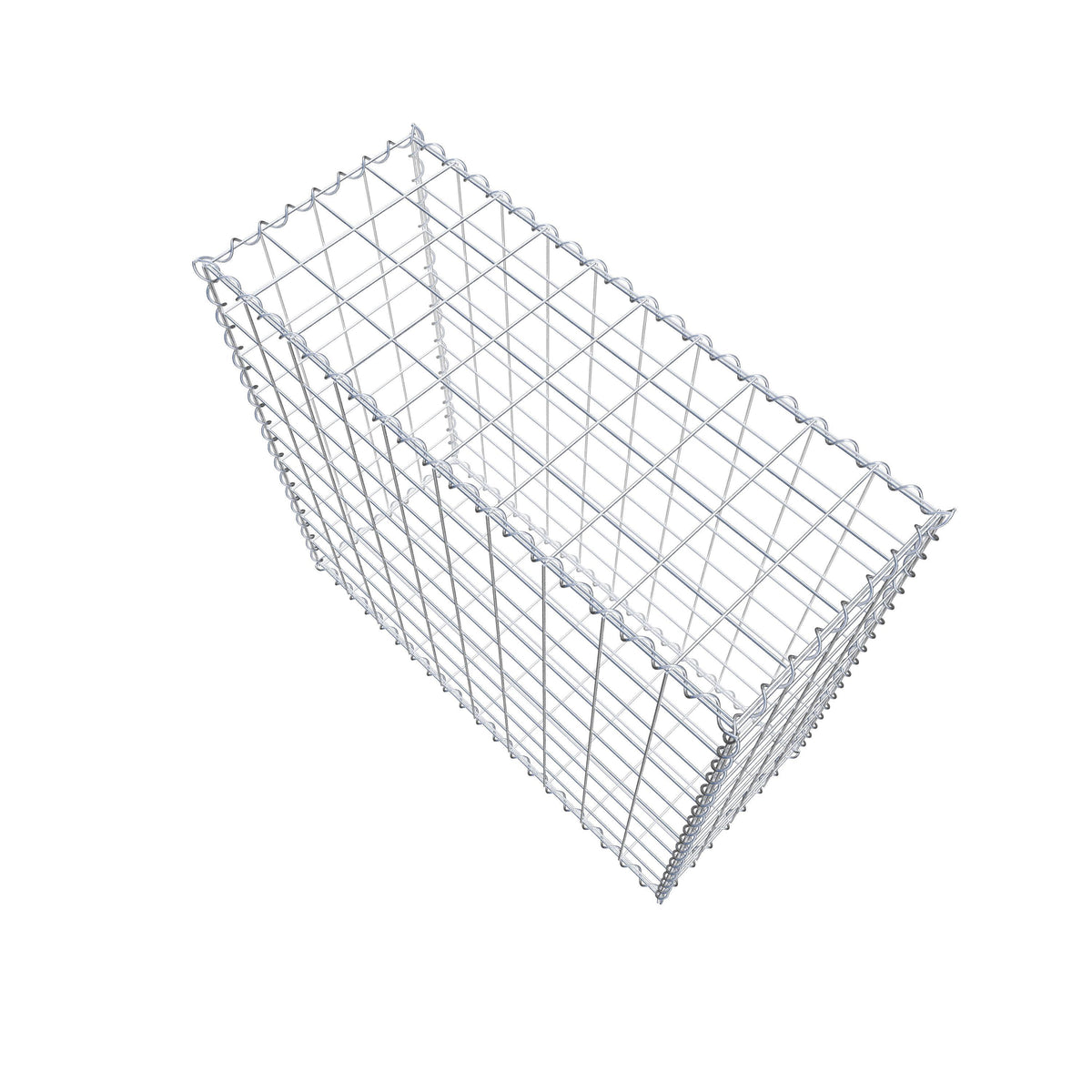 Gabbione 100 cm x 90 cm x 40 cm (L x H x P), maglia 10 cm x 10 cm, spirale