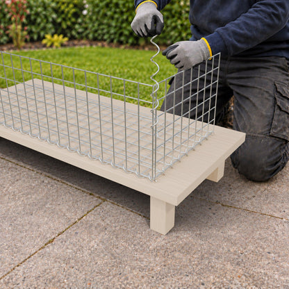 Gabione 100 cm x 30 cm x 40 cm (L x H x T), Maschenweite 5 cm x 5 cm, Spirale