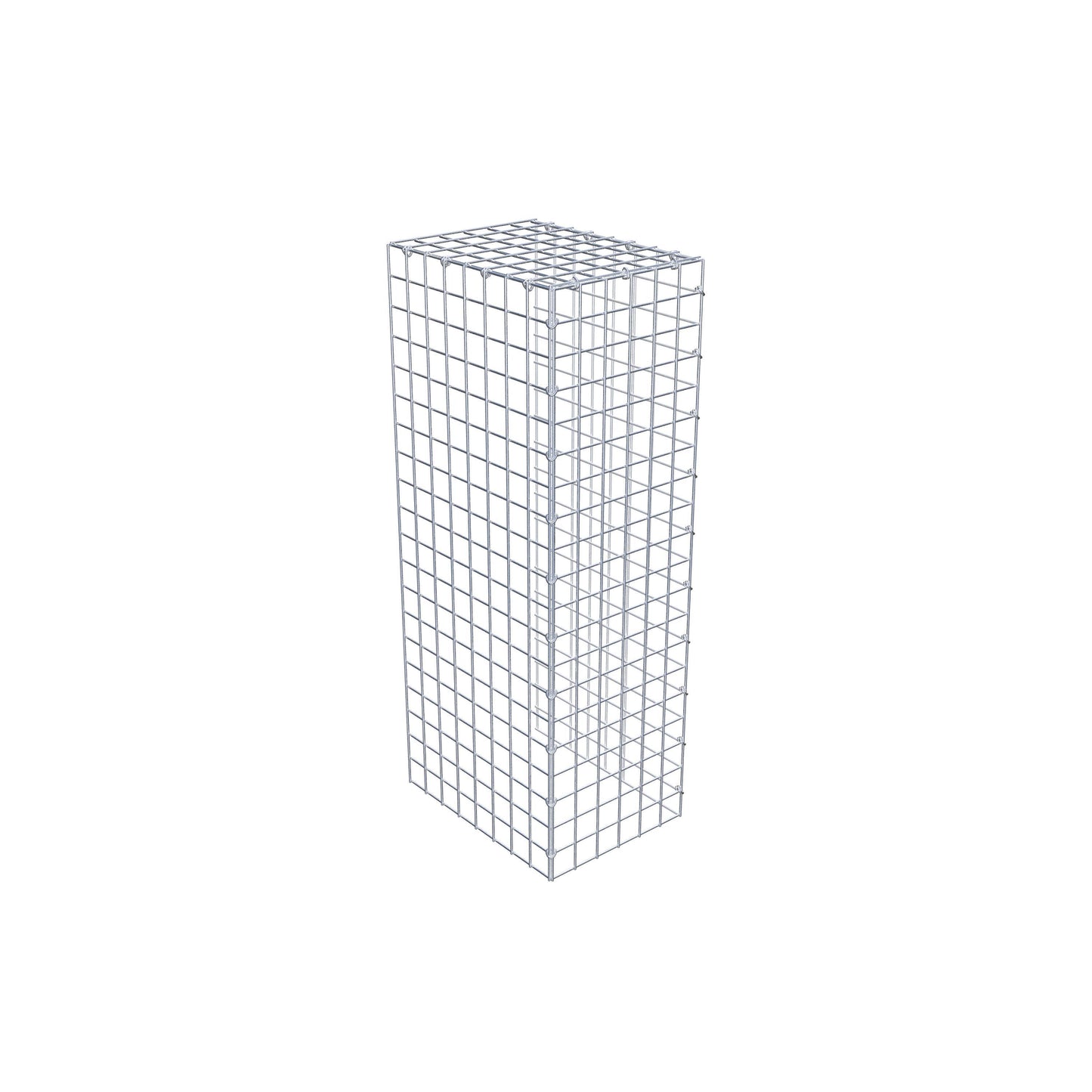 Gavión complementario de tipo 4 100 cm x 40 cm x 30 cm (largo x alto x fondo), malla 5 cm x 5 cm, anillo en C
