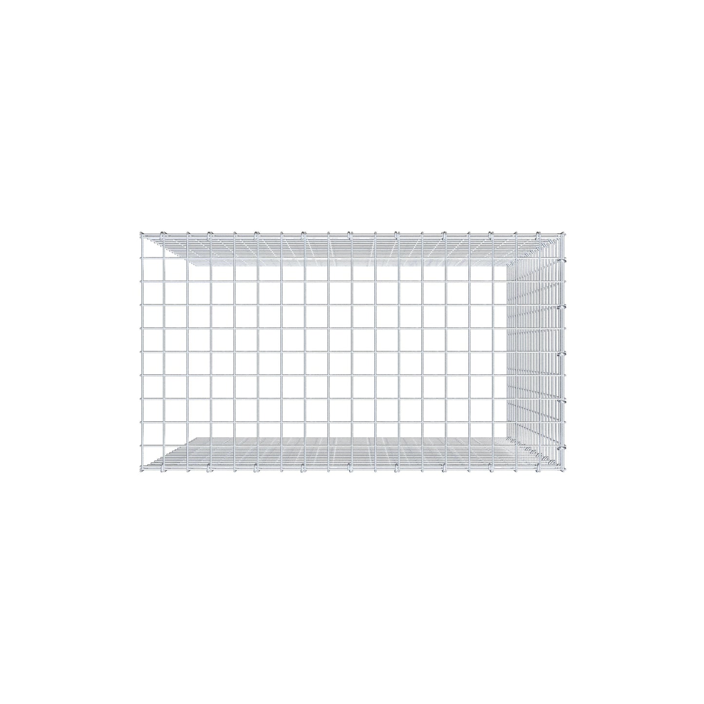 Fourche rapportée type 4 100 cm x 90 cm x 50 cm (L x H x P), mailles 5 cm x 5 cm, anneau C