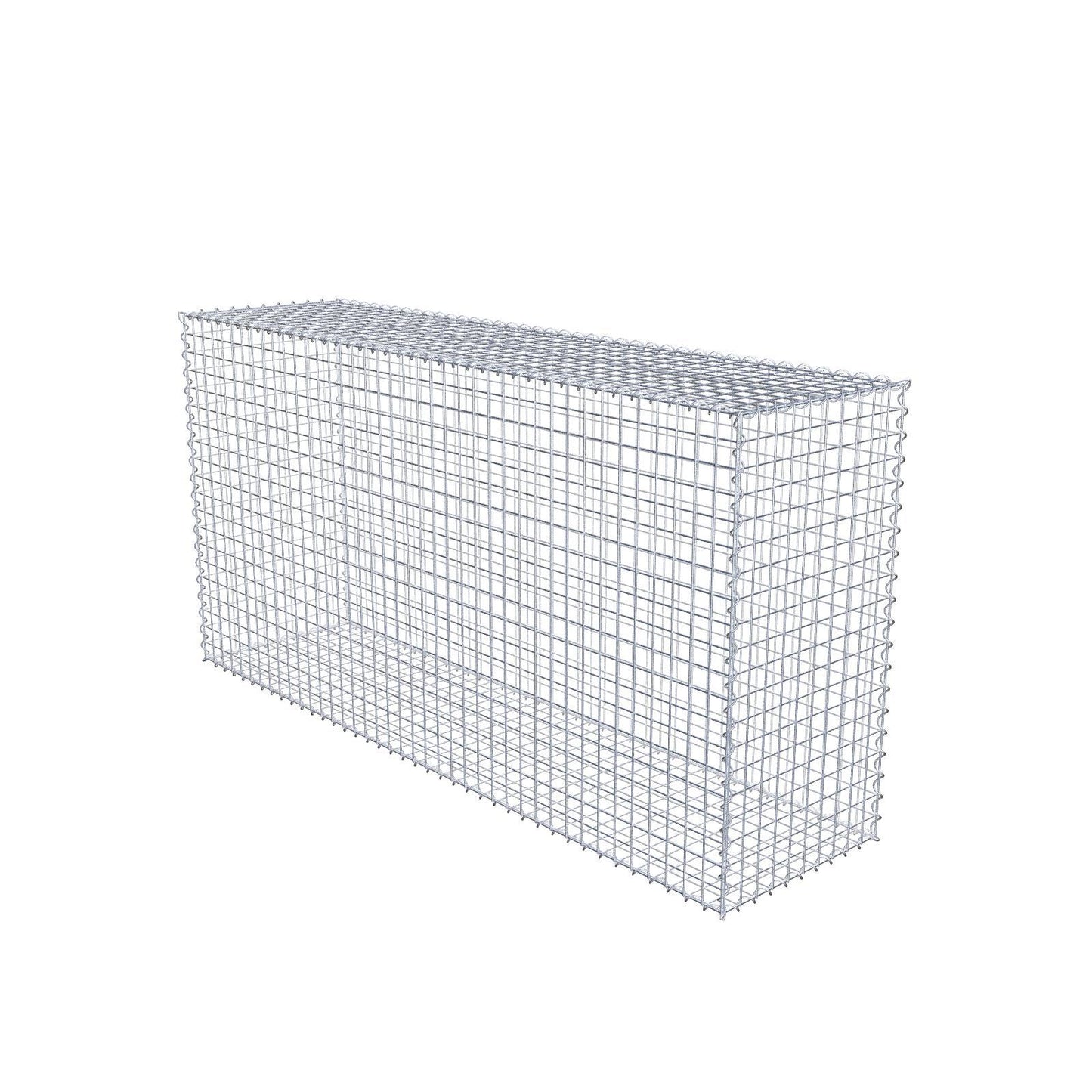 Gabião 200 cm x 100 cm x 50 cm (C x A x P), malhagem 5 cm x 5 cm, espiral