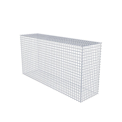 Gabião 200 cm x 100 cm x 50 cm (C x A x P), malhagem 5 cm x 5 cm, espiral