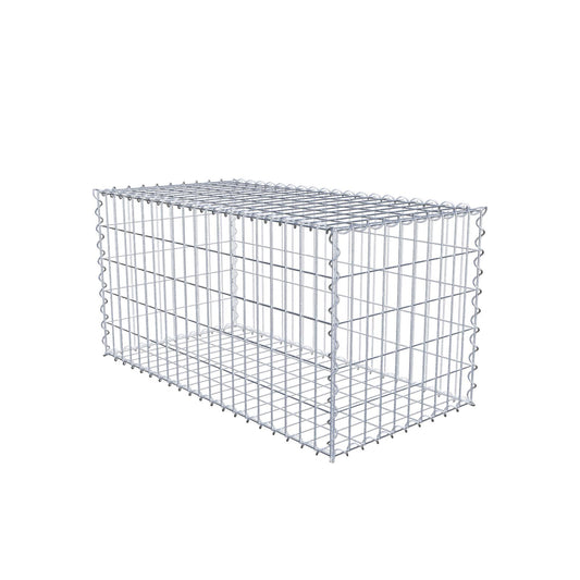 Set van 2 schanskorven 100 cm x 50 cm x 50 cm (L x H x D), maaswijdte 5 x 10 cm, spiraalvormig