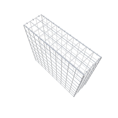Monteret gabion type 3 100 cm x 90 cm x 30 cm (L x H x D), maskestørrelse 10 cm x 10 cm, C-ring